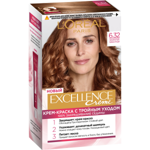 Краска для волос L'Oreal Paris Excellence тон 6,32 золотистый темно-русый 3600523781294