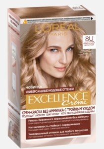 Краска для волос L'Oreal Paris Excellence тон  8U универсальный светло-русый 3600523998739