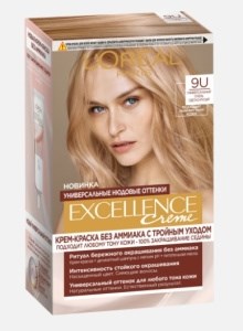 Краска для волос L'Oreal Paris Excellence тон 9U универсальный очень светло-русый 3600523998746