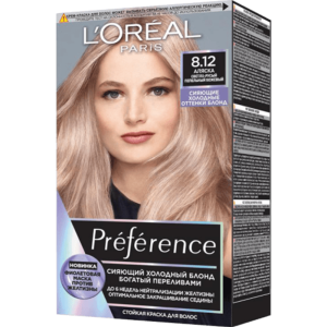 Краска для волос L'Oreal Paris Preference тон 8.12 Аляска Светло-русый пепельный бежевый 3600523948581