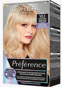 Краска для волос L'Oreal Paris Preference тон 10.1 Хельсинки очень очень светло-русый пепельный 3600523948680