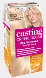 Краска для волос L'Oreal Paris Casting Creme Gloss тон 1021 Светло-Светло-Русый Перламутровый 3600521831755
