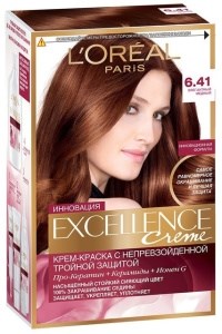 Краска для волос L'Oreal Paris Excellence тон 6.41 элегант.медный 3600523781263