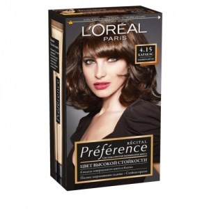 Краска для волос L'Oreal Paris Preference тон 4.15 Каракас Темный Каштан 3600520248912