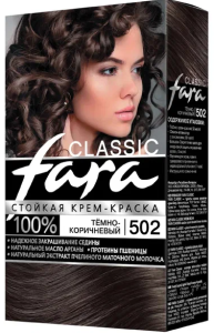 Краска для волос Fara Classic тон 502 Темно-коричневый 4607014958790