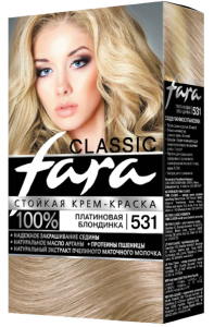 Краска для волос Fara Classic тон 531 Платиновая блондинка 4607014959087