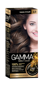 Крем-краска для волос Gamma Perfect Color тон 6.0 Темно-русый, 100мл 4600936171513