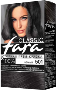 Краска для волос Fara Classic тон 501 Черный 4607014958783