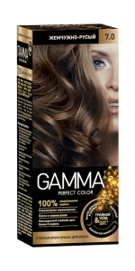 Крем-краска для волос Gamma Perfect Color тон 7.0 Жемчужно-русый, 100мл 4600936171391