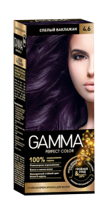 Крем-краска для волос Gamma Perfect Color тон 4.6 Спелый баклажан, 100мл 4600936171469