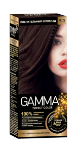 Крем-краска для волос Gamma Perfect Color тон 5.0 Пленительный шоколад, 100мл 4600936171520