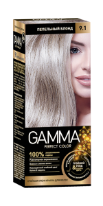 Крем-краска для волос Gamma Perfect Color тон 9.1  Пепельный блонд, 100мл 4600936171537