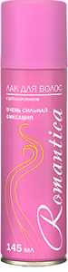Лак для укладки волос Романтика очень сильной фиксации  с B-Каротином  Сибиар 145 мл 4600171444502