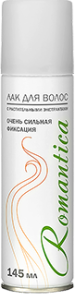 Лак для укладки волос Романтика очень сильной фиксации с растительными экстрактами Сибиар  145мл 4600171442508