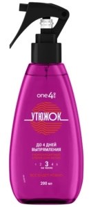 Термозащитный спрей для волос Утюжок ONE4ME  200мл 4605966020435
