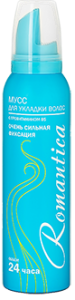 Мусс для укладки волос Романтика  очень сильная фиксация с Провитамином B5  Сибиар  145мл 4600171447503