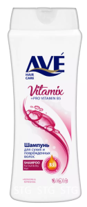 AVE Шампунь для сухих и поврежденных волос  в пластиковых флаконах, 400 мл 6260010522846