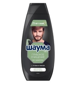 Шампунь Шаума для волос, тела и лица Глубокое Очищение 3-в-1 360мл 4015100731897