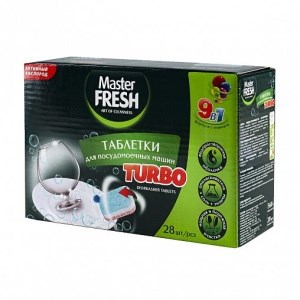 Таблетки для посудомоечной машины Master FRESH Turebo 5в1 28 штук 4620739975064