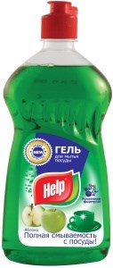 Гель для мытья посуды Help Яблоко 500 мл 4605845000534