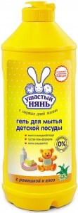 Гель для мытья детской посуды Ушастый нянь с ромашкой и алоэ 500 мл 4600697060583