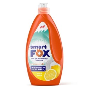 SMART FOX  Средство для мытья посуды  Сочный лимон 0,4л 4660304070329