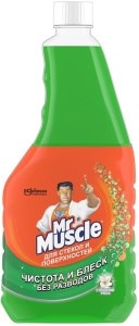 Запасной блок для мытья стекол Mr.Muscle Утренняя роса 500 мл 5000204325638