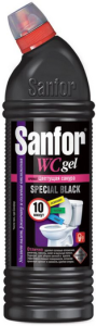 Чистящий гель для унитаза Sanfor WC gel Special Black 750 г 4602984004614