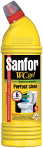 Чистящий гель для унитаза Sanfor WC gel Лимонная свежесть 750 г 4602984002771