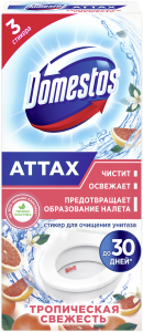 Стикер для очищения унитаза Domestos Тропическая свежесть 30 г 4605922011743