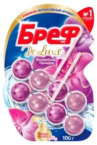 Бреф Блок д/туалета ДЕЛЮКС Волшебная орхидея  2*50гр 4660286505079
