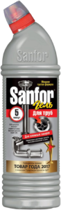 Гель для прочистки труб Sanfor 10 минут 750 г 4602984011230