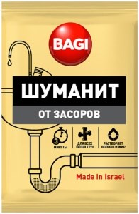 Средство для прочистки труб Bagi Шуманит гранулы 70 г 7290016208900