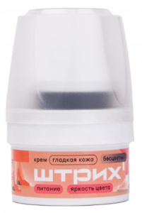 ШТРИХ  крем д/обуви  банка с губкой  бесцветный  60мл 4610082690592