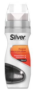 Жидкая крем-краска для обуви Silver Черная 75 мл 8690757001058