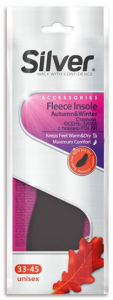 Стельки для обвуи Silver Осень-Зима с тканью Polar 33-45 размер 8690757000716
