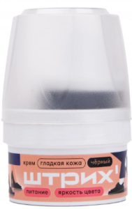 Крем для обуви Штрих Черный в банке с губкой 60 мл 4610082690578