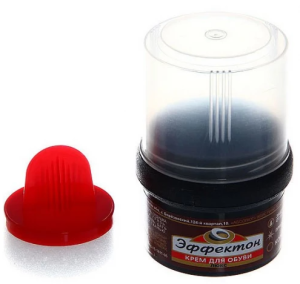 Крем для обуви Эффектон Люкс с губкой Коричневый 50 мл 4607007501156