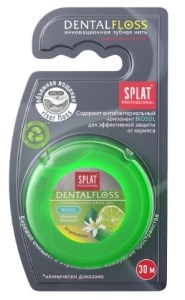 Нить зубная Сплат  DentalFloss БЕРГАМОТ и ЛАЙМ 4603014001771