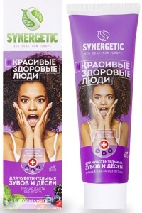 Зубная паста  для чуствительных зубов и десен Synergetic 100 г 4640020877020