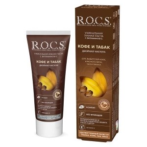 Зубная паста  R.O.C.S.  Кофе и Табак, 74 гр 4607034470623