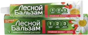 Зубная паста Лесной Бальзам Ромашка и Облепиха Тройной эффект 75 мл 4600702068627