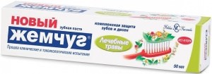 Зубная паста Новый Жемчуг Лечебные травы 50 мл 4600697173580