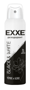 EXXE ЖЕН. Дезодорант   Черное и белое Black & White, СПРЕЙ 150 м 4620739984394