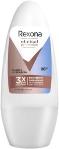 Дезодорант шариковый Rexona Clinical Protection Защита и свежесть 50 мл 46227690