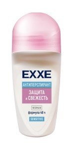 Дезодорант-антиперспирант EXXE Sensitive Защита и свежесть, 50 мл 4620739976009