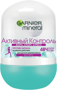 Дезодорант роликовый Garnier Mineral Активный контроль Защита в экстремальных условиях Жара, спорт, 3600540791917