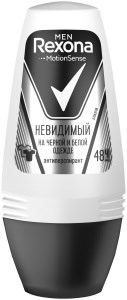 Дезодорант шариковый Rexona Men Невидимый на черном и белом 50 мл 46143600