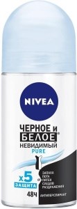 Дезодорант шариковый Nivea Pure Невидимая защита для черного и белого 50 мл 4005900034519