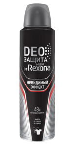 Антиперспирант аэрозоль деозащита от Rexona Men Невидимый эффект, 150 мл 8714100769218